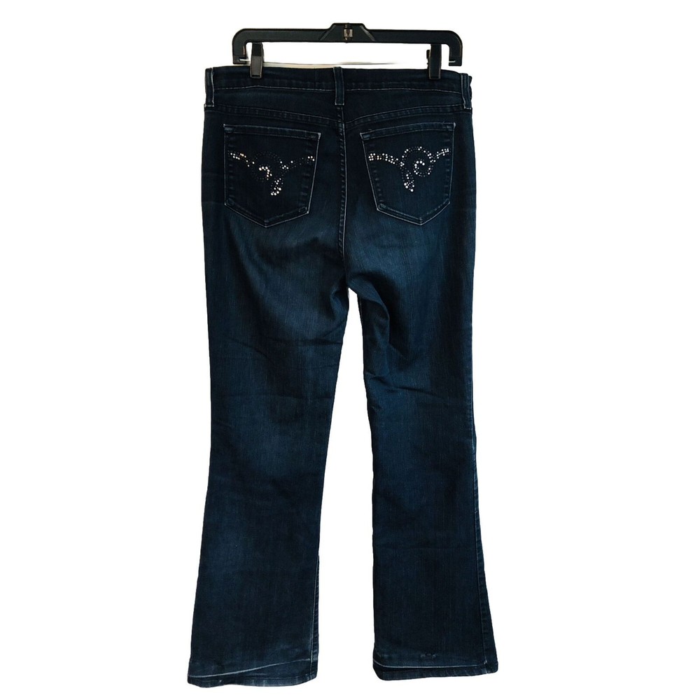 NYDJ Lift Tuck Technology Wide Leg High Rise Trouser Jeans Womens Size 10-Wear